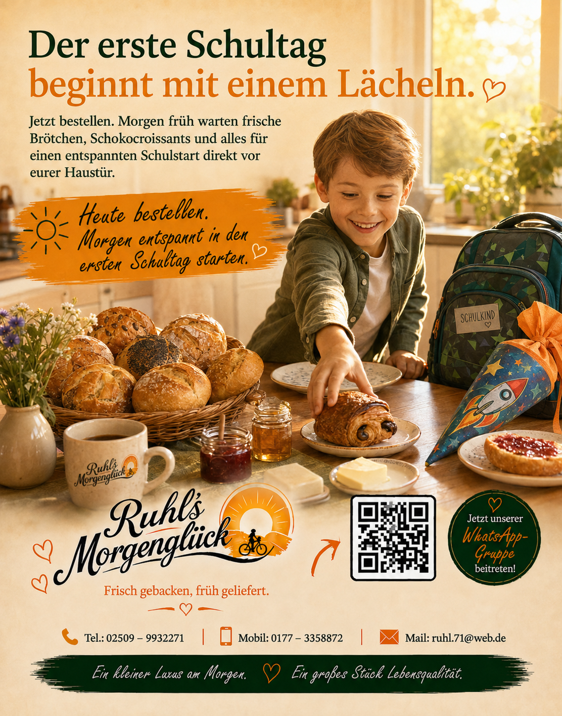 Ruhls Morgenglück – Aktion zum Schulbeginn